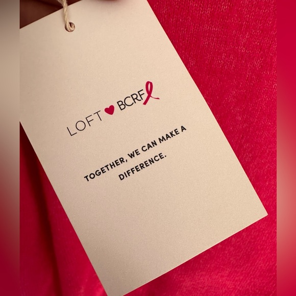 NWT LOFT BCRF Pink Cozy Backless Sweater Breast Cancer-Limited Edition-XL - Picture 6 of 12